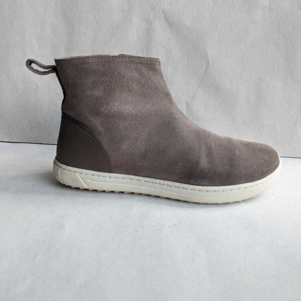 Birkenstock Taupe Suede Ankle Booties